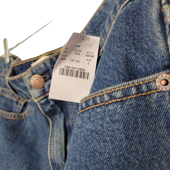 J.Crew Factory Denim Raw Hem Mini Skirt 0 - Picture 4 of 7